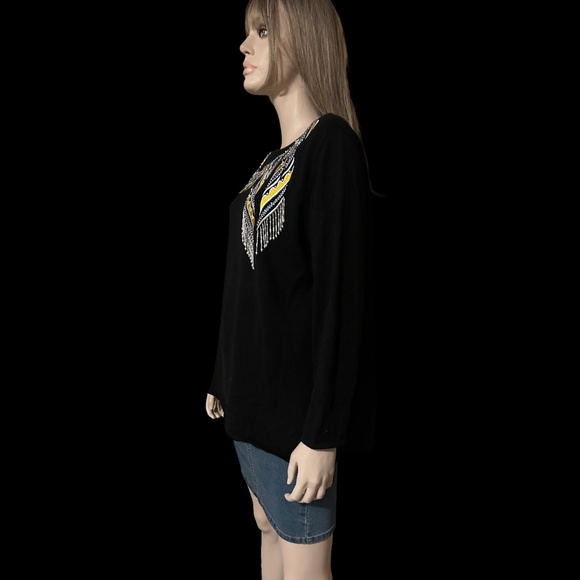 Bob Mackie Wearable Art Embroidery and Pearl Embellishments Cotton Blend - Picture 10 of 16